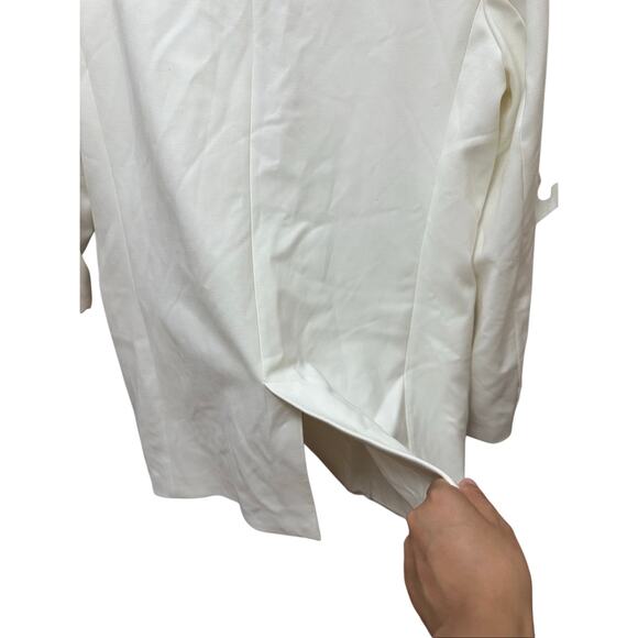 BOA Because Of Alice Boyfriend Blazer Size Medium Ivory White Oversized - Picture 9 of 13